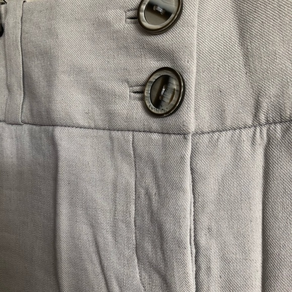 Bebe gray wide leg flared linen dress pants - Picture 2 of 13